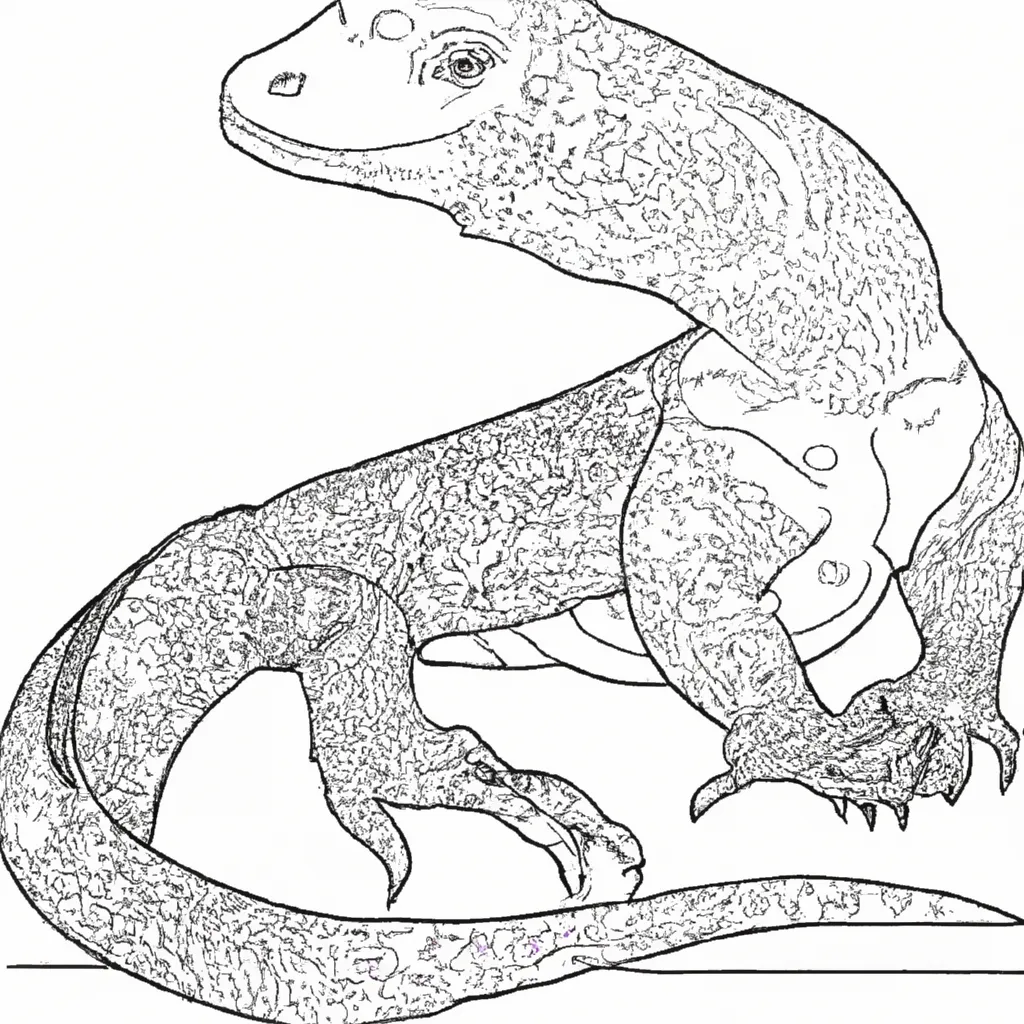 desenho de desenho dragao komodo