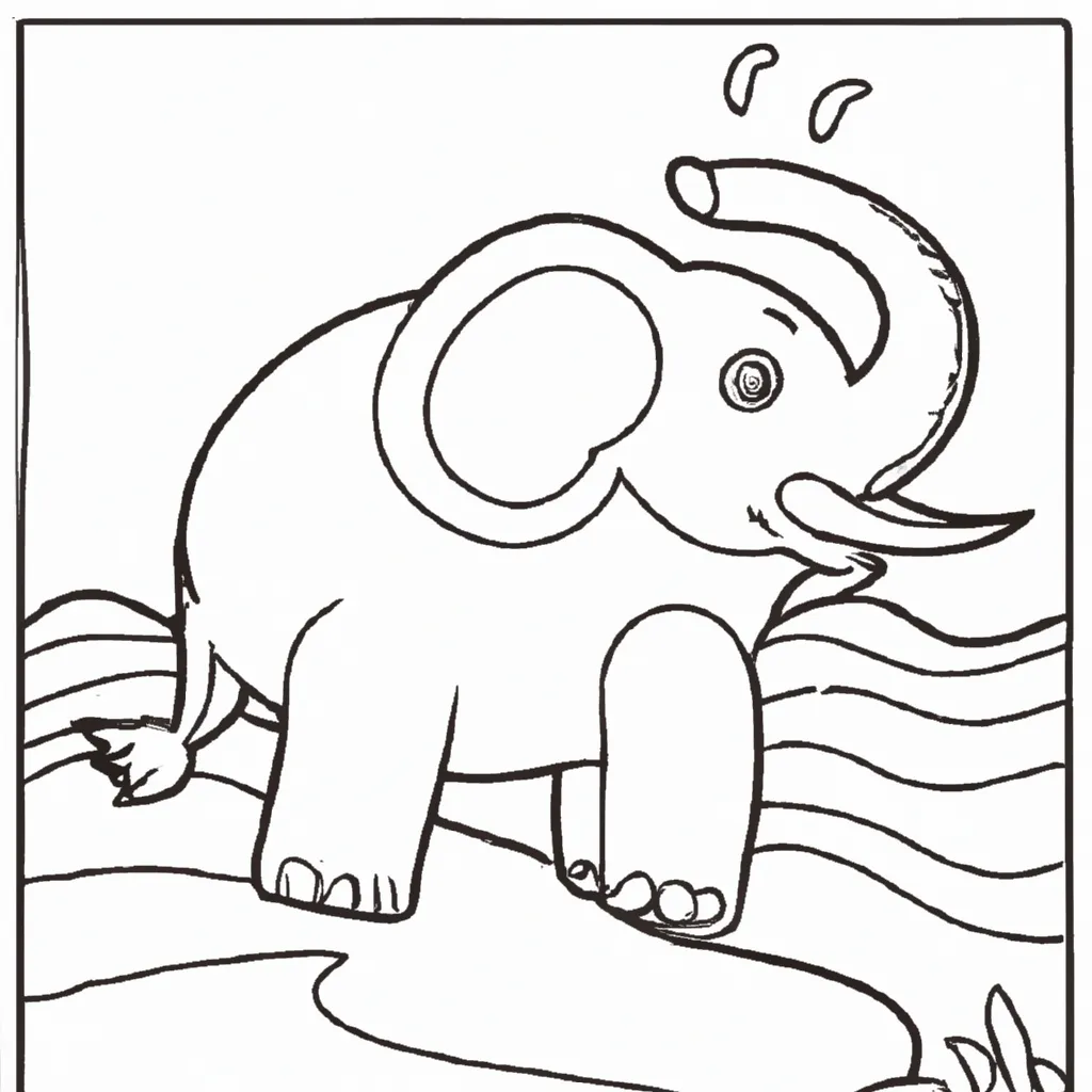 desenho de desenho elefante marinho