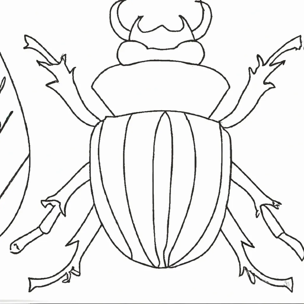 desenho de desenho escaravelho