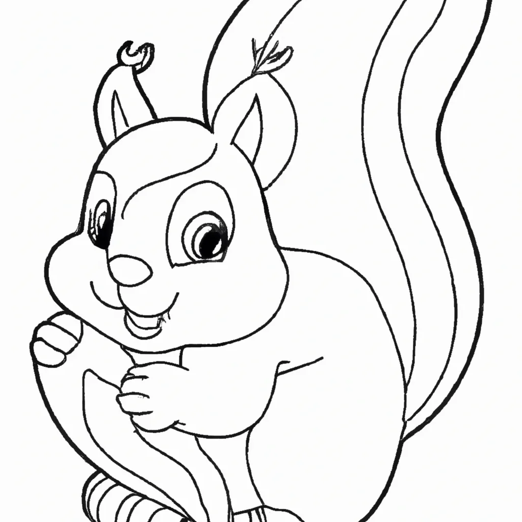 desenho de desenho esquilo fofo engracado divertido