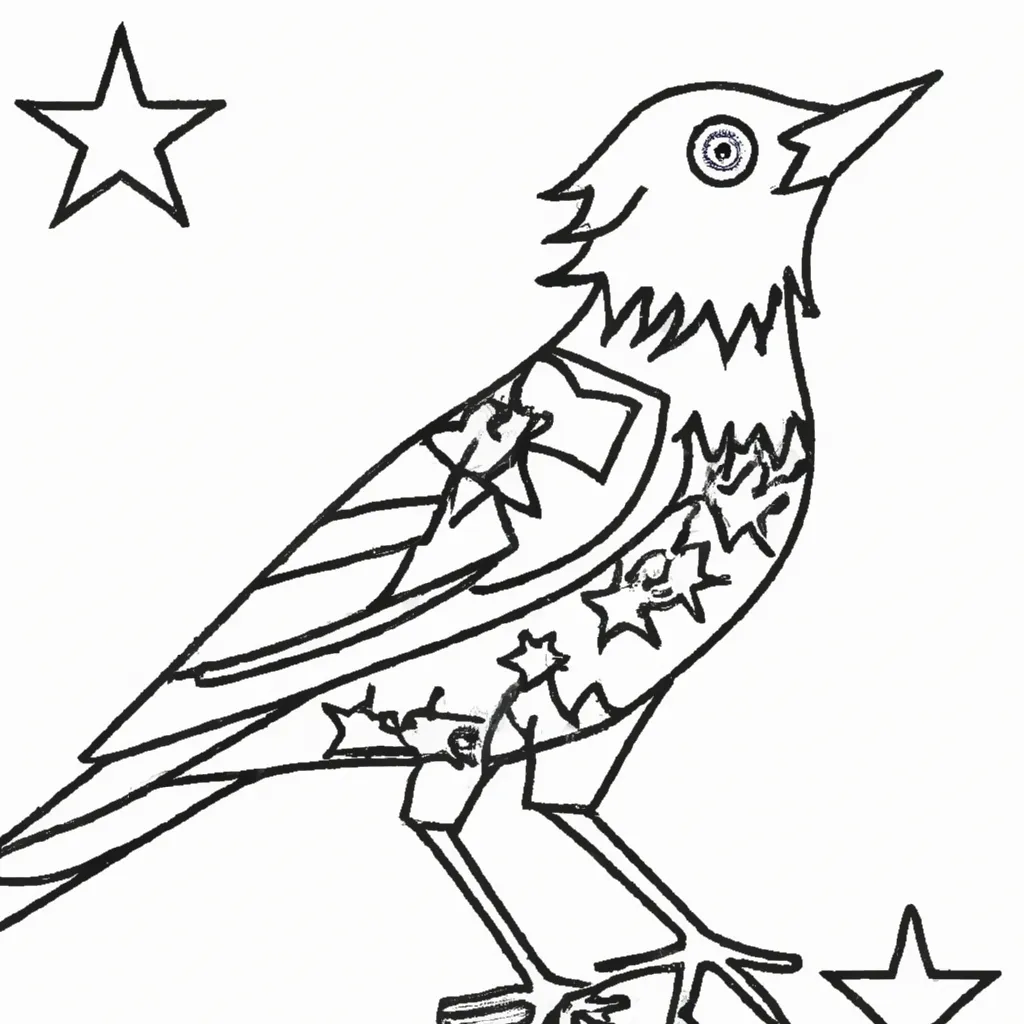 desenho de desenho estorninho