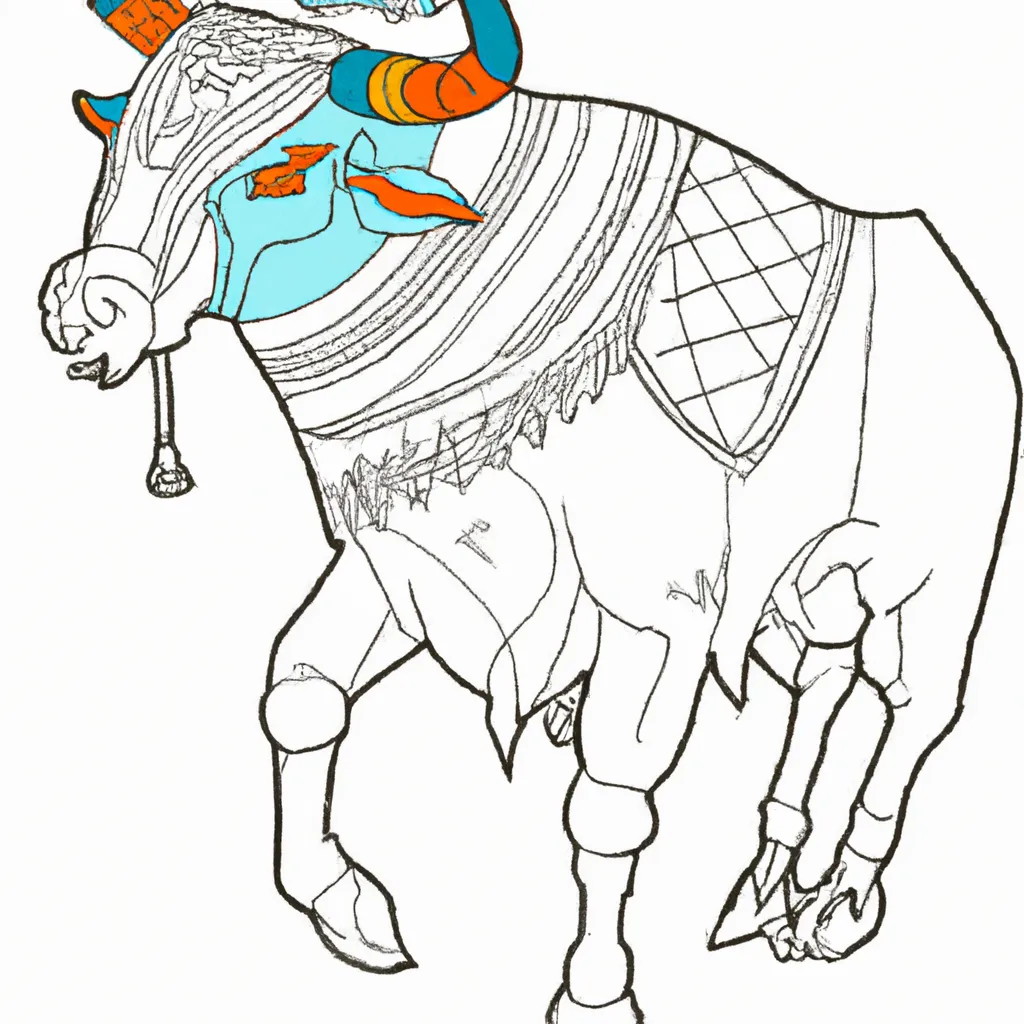 Colorindo um Garanhão: Desafio para Crianças! desenho de desenho garanhao
