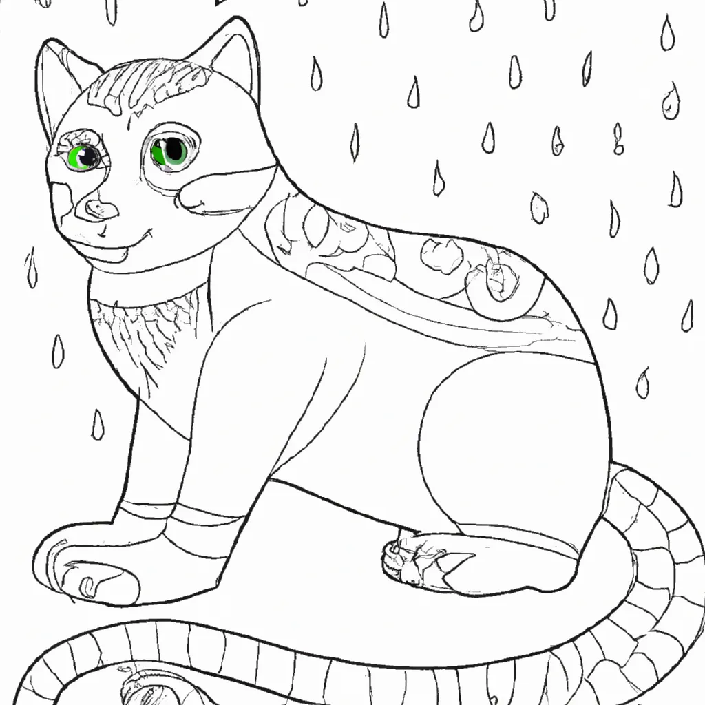 desenho de desenho gato bravo