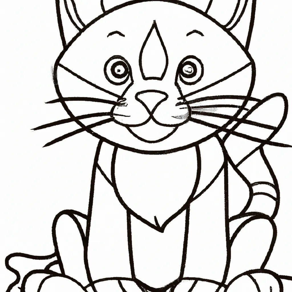 Desenho de Gato-Selvagem para Colorir: Surpreenda-se com o Resultado! desenho de desenho gato selvagem