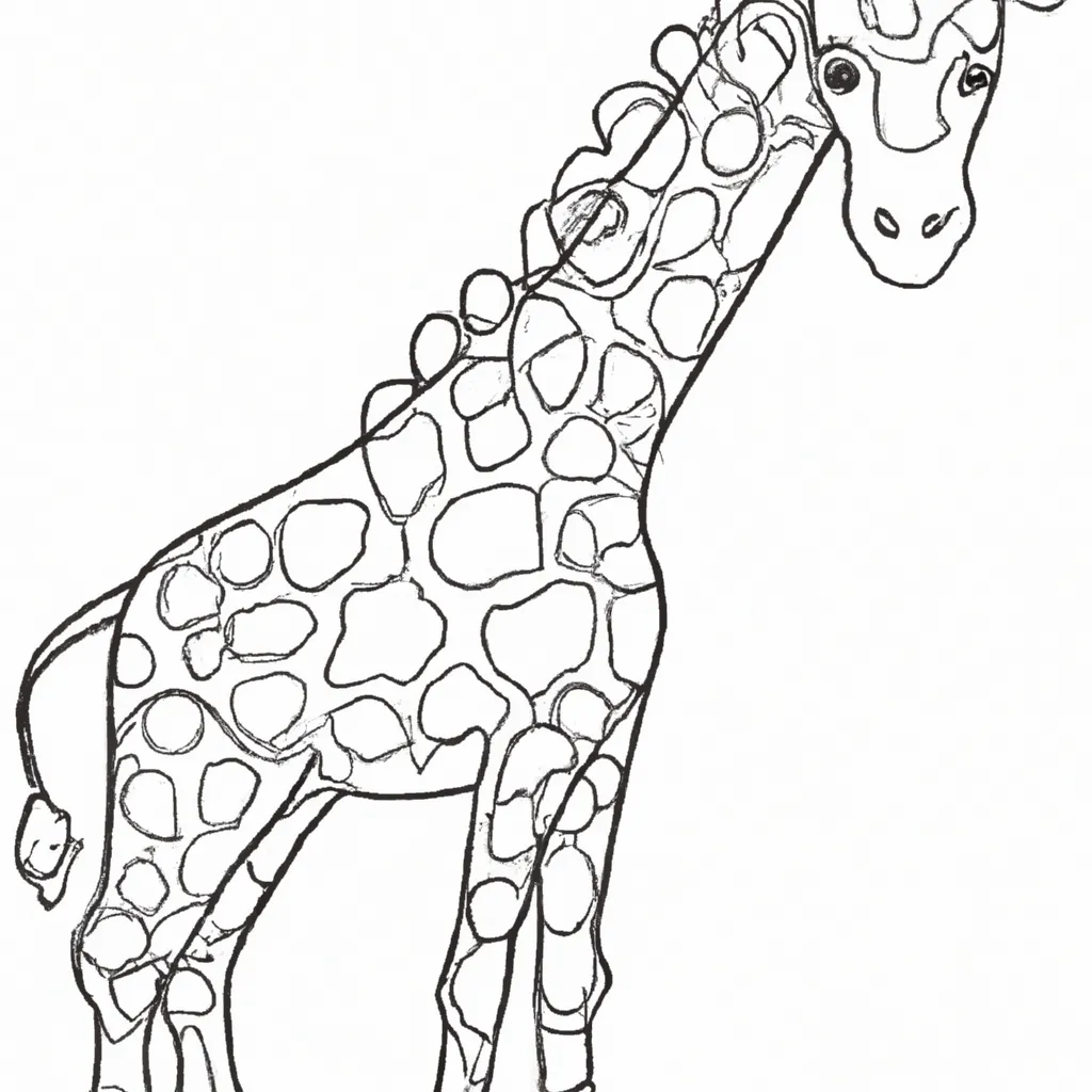 desenho de desenho girafa 1