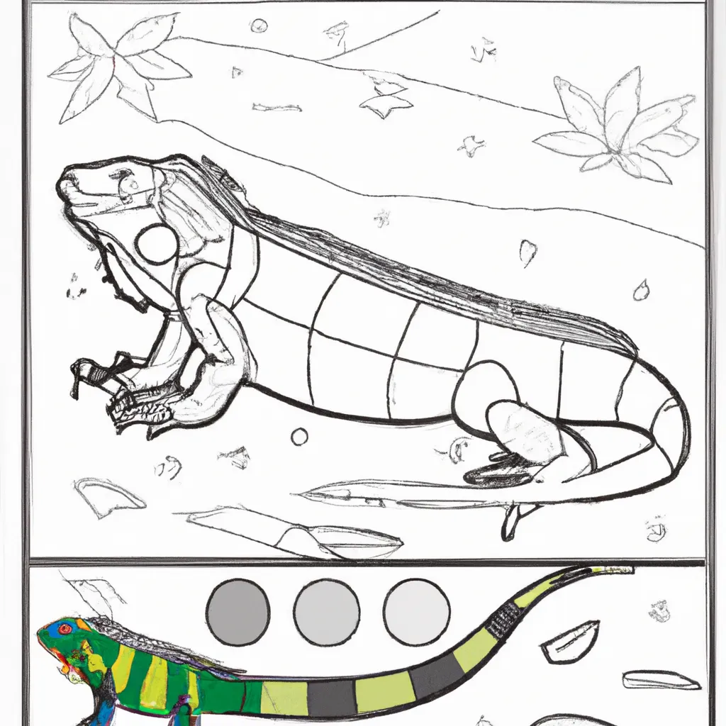 Colorindo Uma Iguana: Desenho Divertido Para Crianças! desenho de desenho iguana