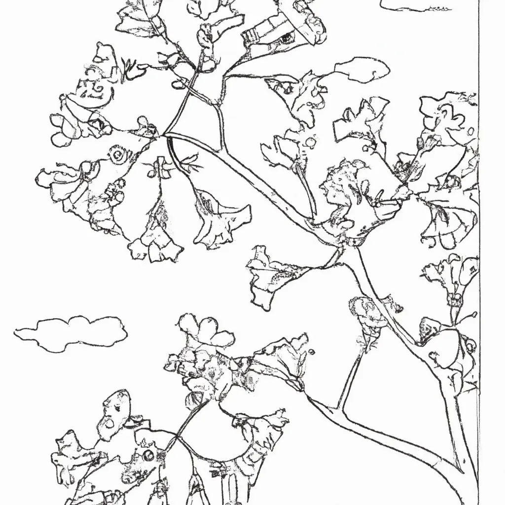 desenho de desenho ipe arvore flor brasil