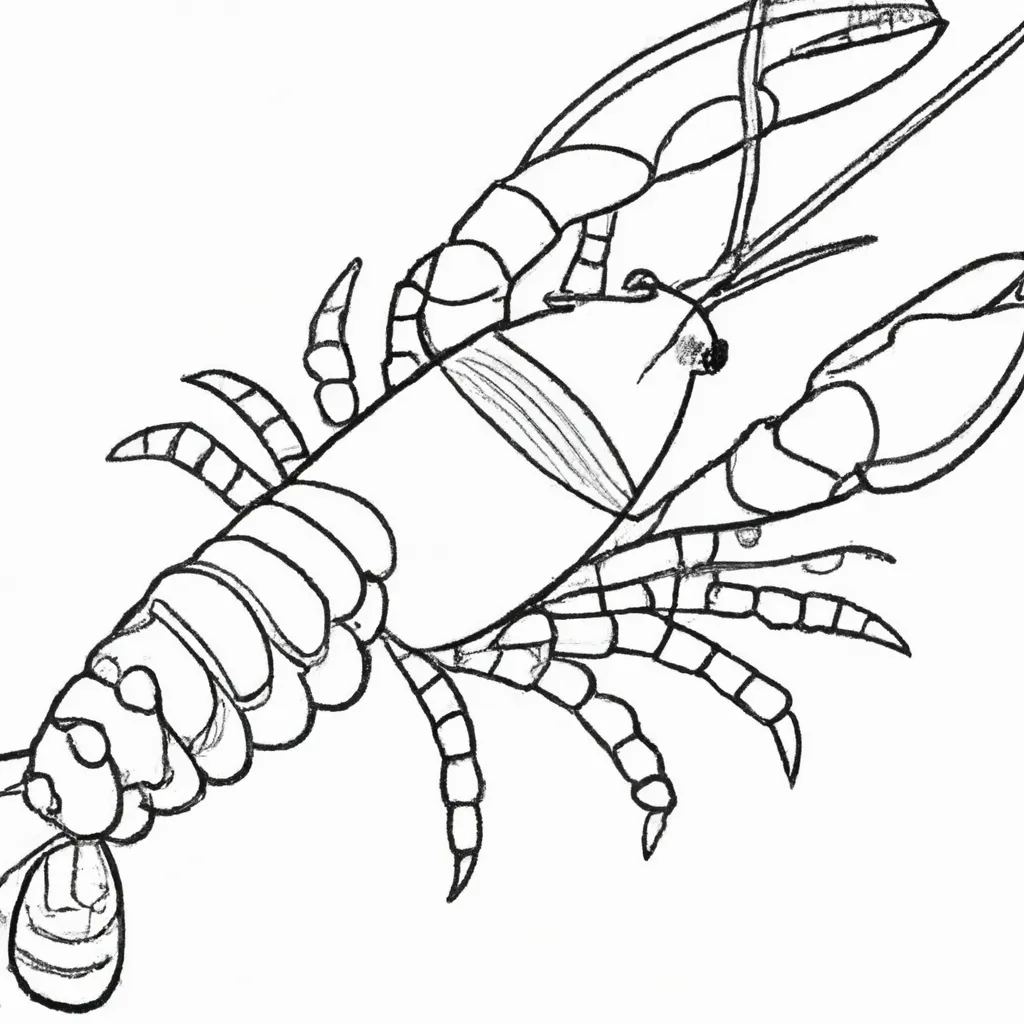 desenho de desenho lagosta