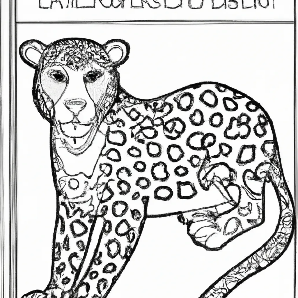 Surpreendente! Desenho de Leopardo para Colorir em Casa! desenho de desenho leopardo