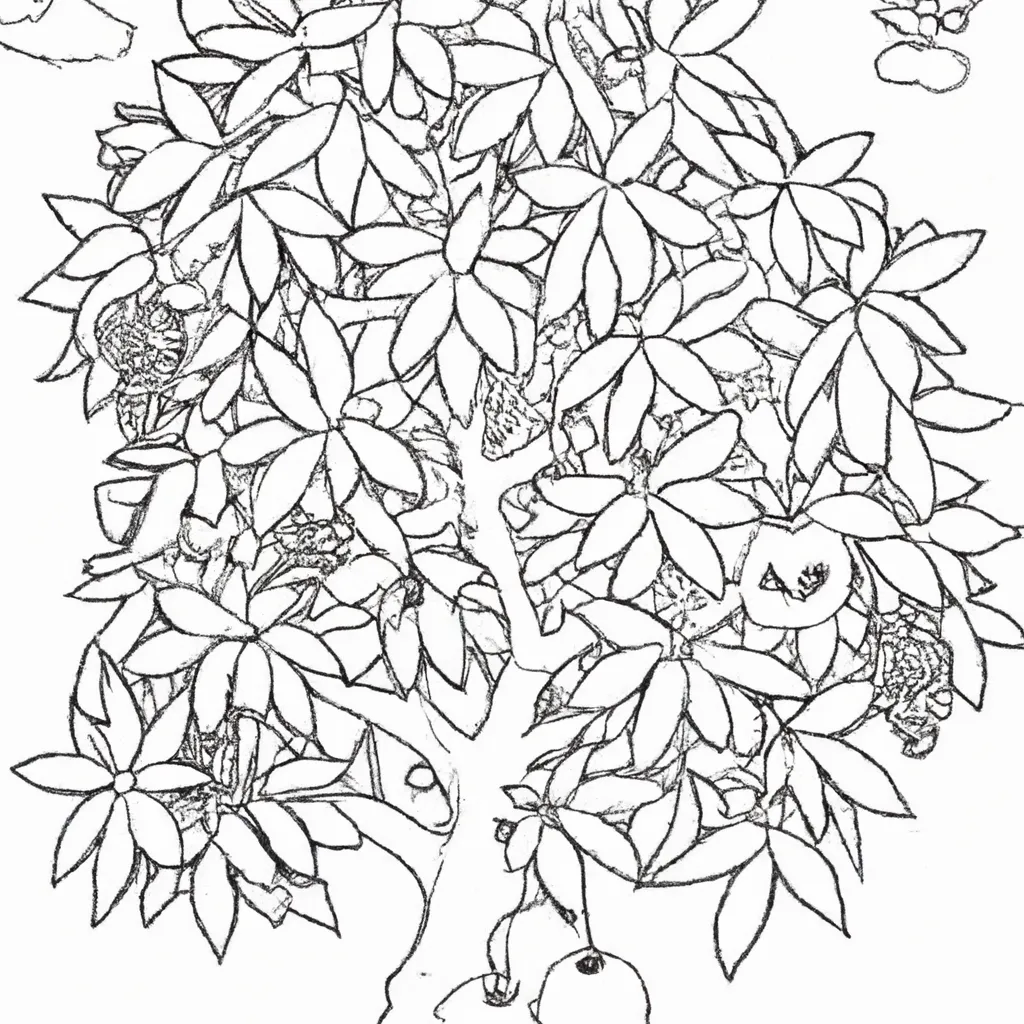 desenho de desenho manga arvore