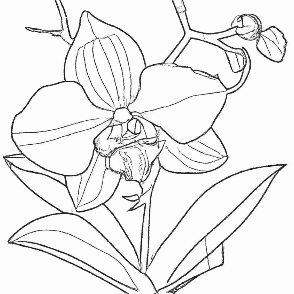 desenho de desenho orquidea