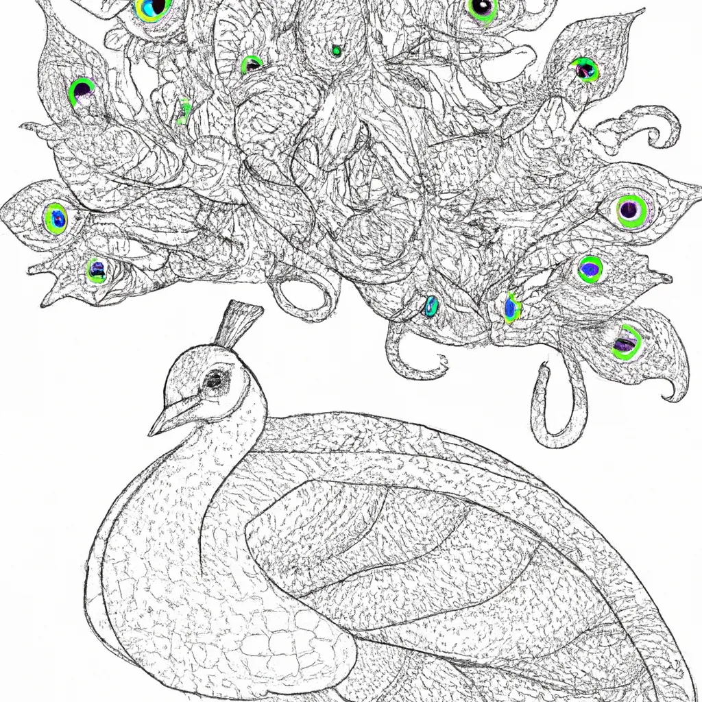 Você Vai Se Apaixonar Por Esse Pavão Colorido! Desenho Para Colorir desenho de desenho pavao cor brilho