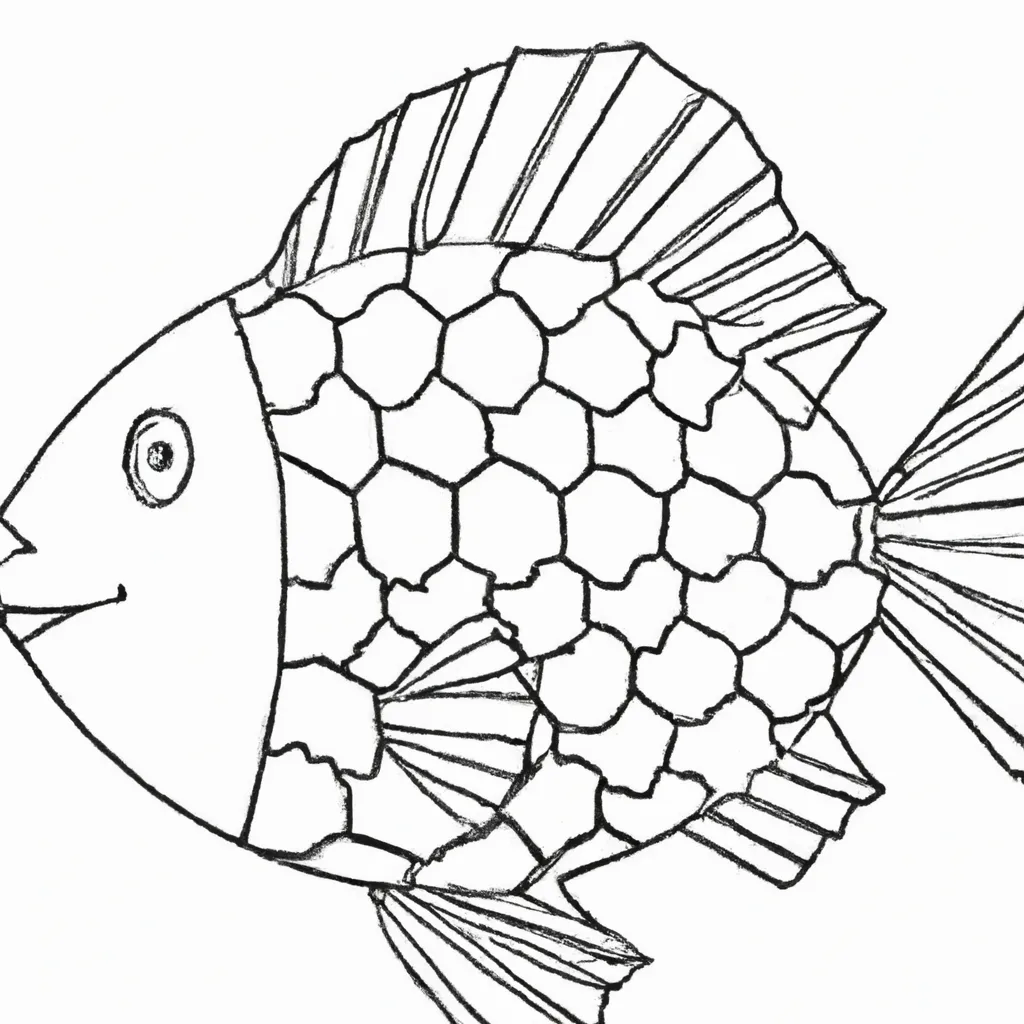 desenho de desenho peixe balao