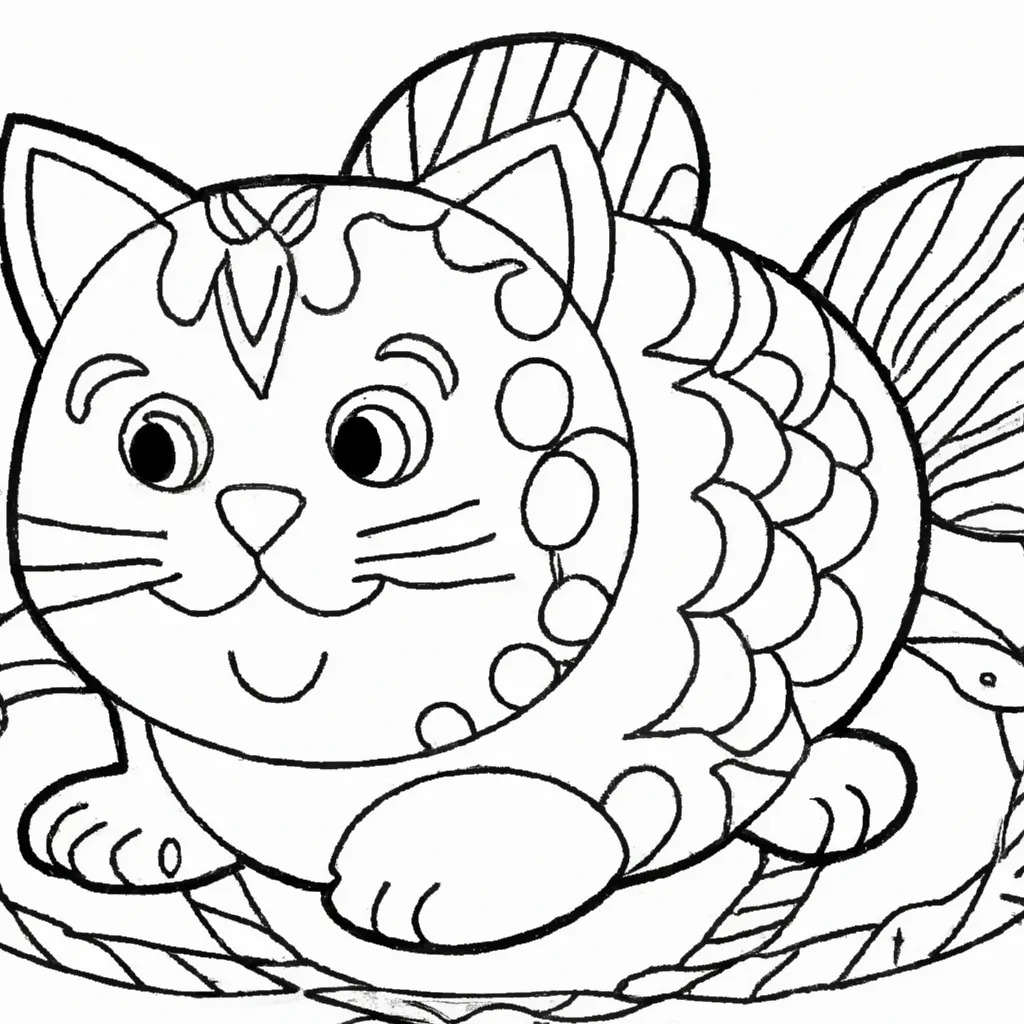 desenho de desenho peixe gato