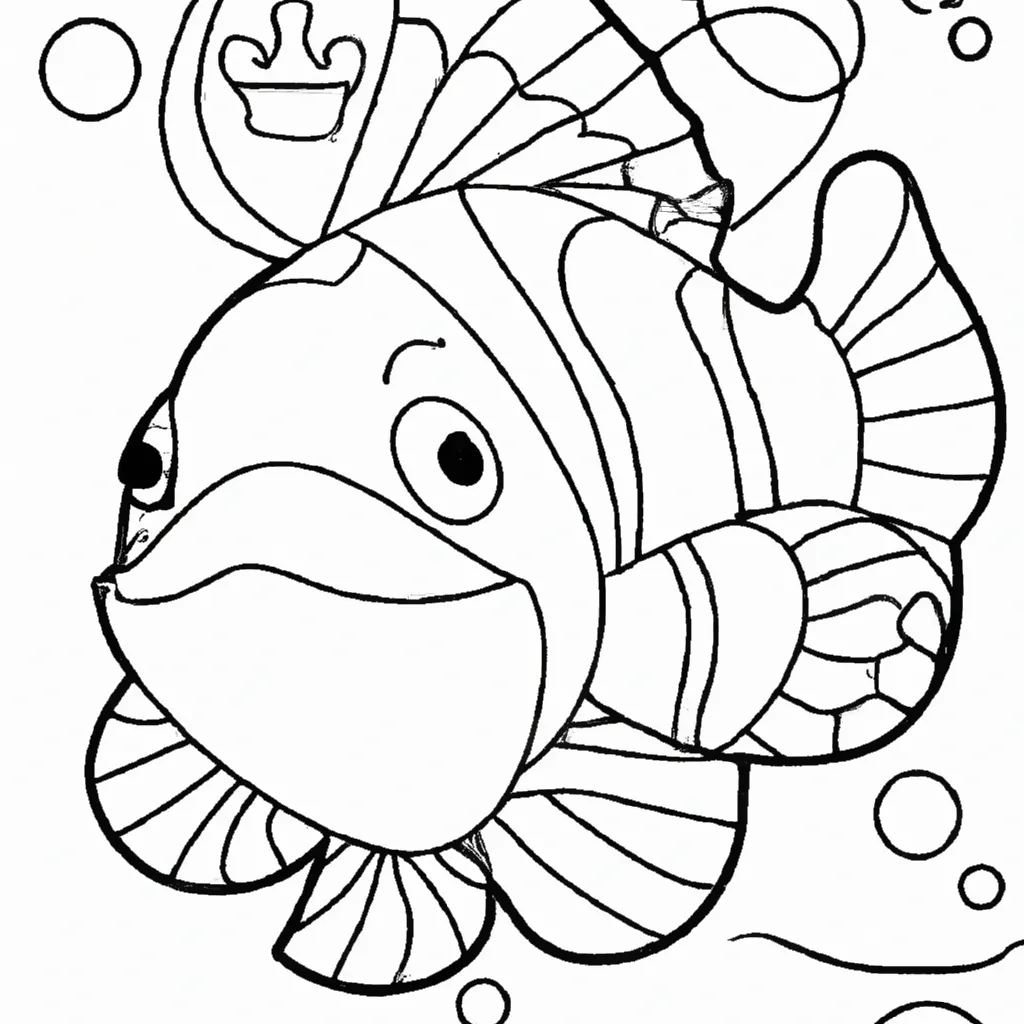 desenho de desenho peixe palhaco 1