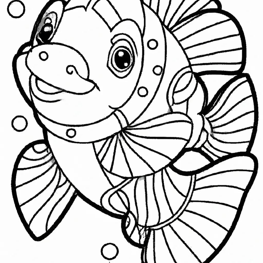 desenho de desenho peixe palhaco
