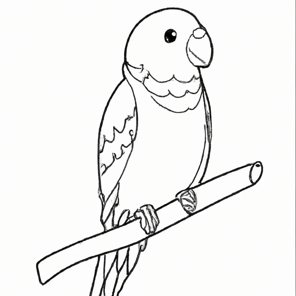 desenho de desenho periquito