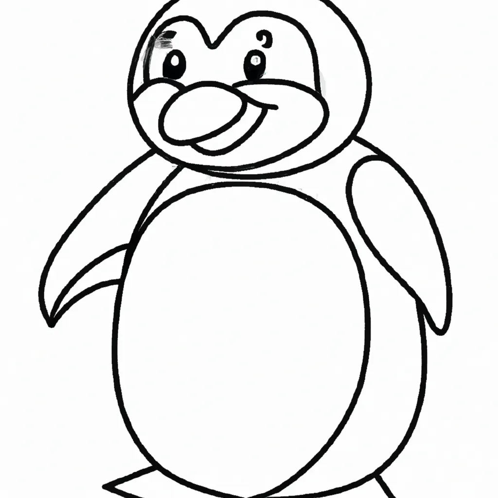desenho de desenho pinguim