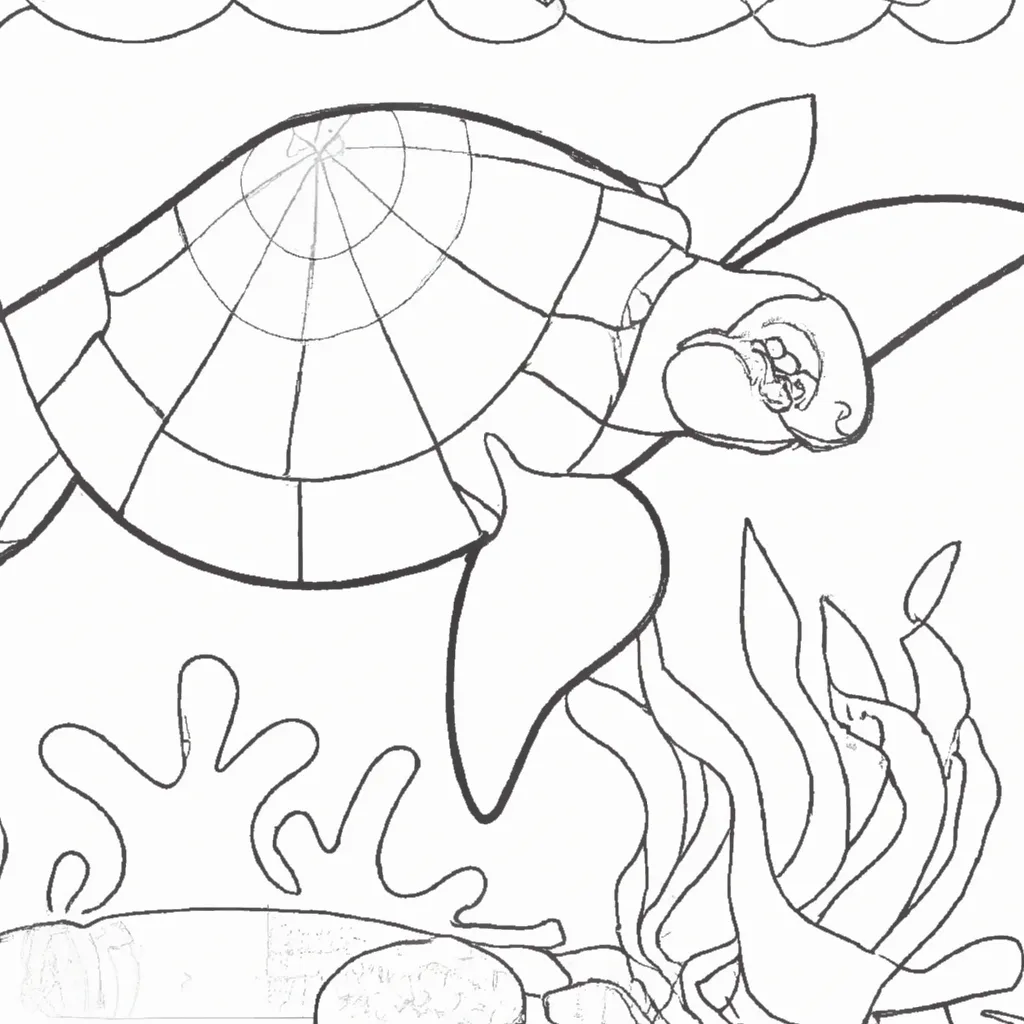 desenho de desenho tartaruga salgada