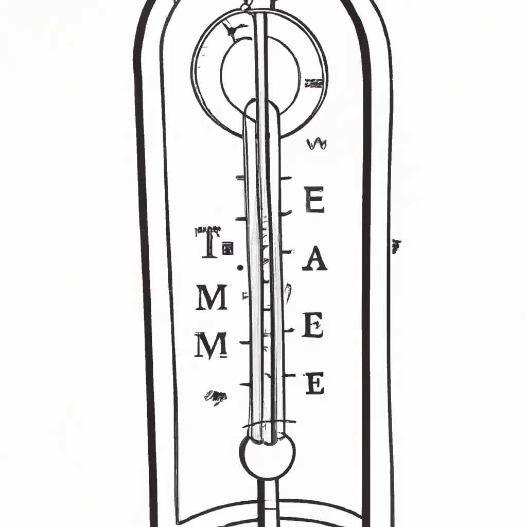 desenho de desenho termometro