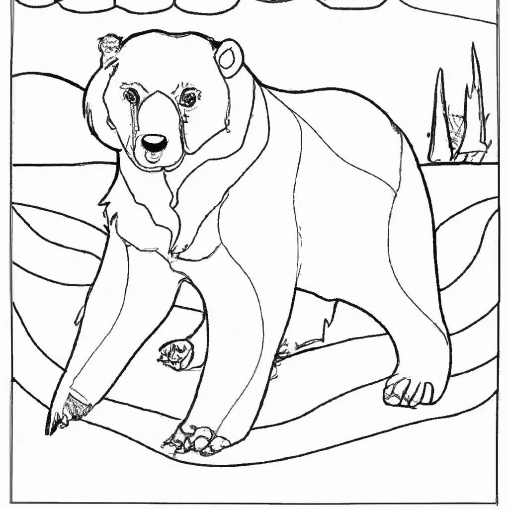 desenho de desenho urso pardo