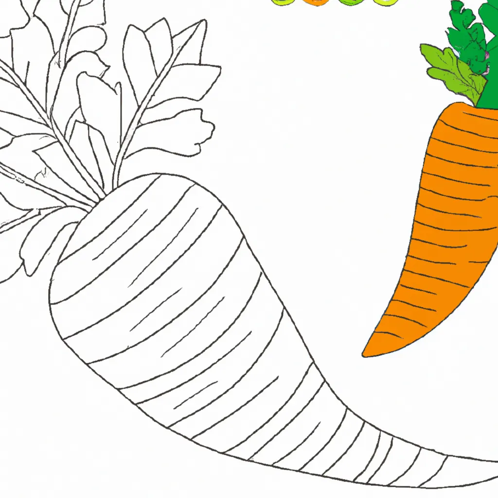 desenho de desenhos cenoura colorir divertir