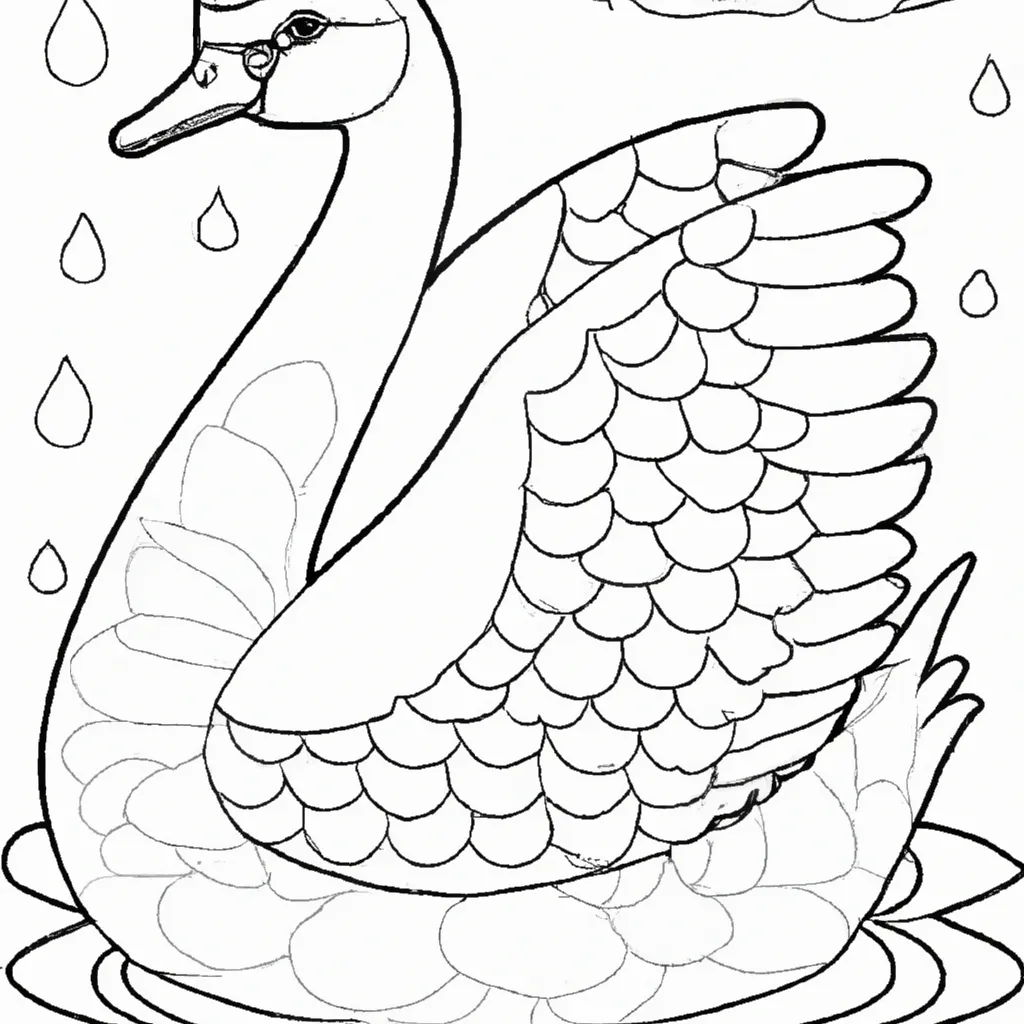 desenho de desenhos cisne