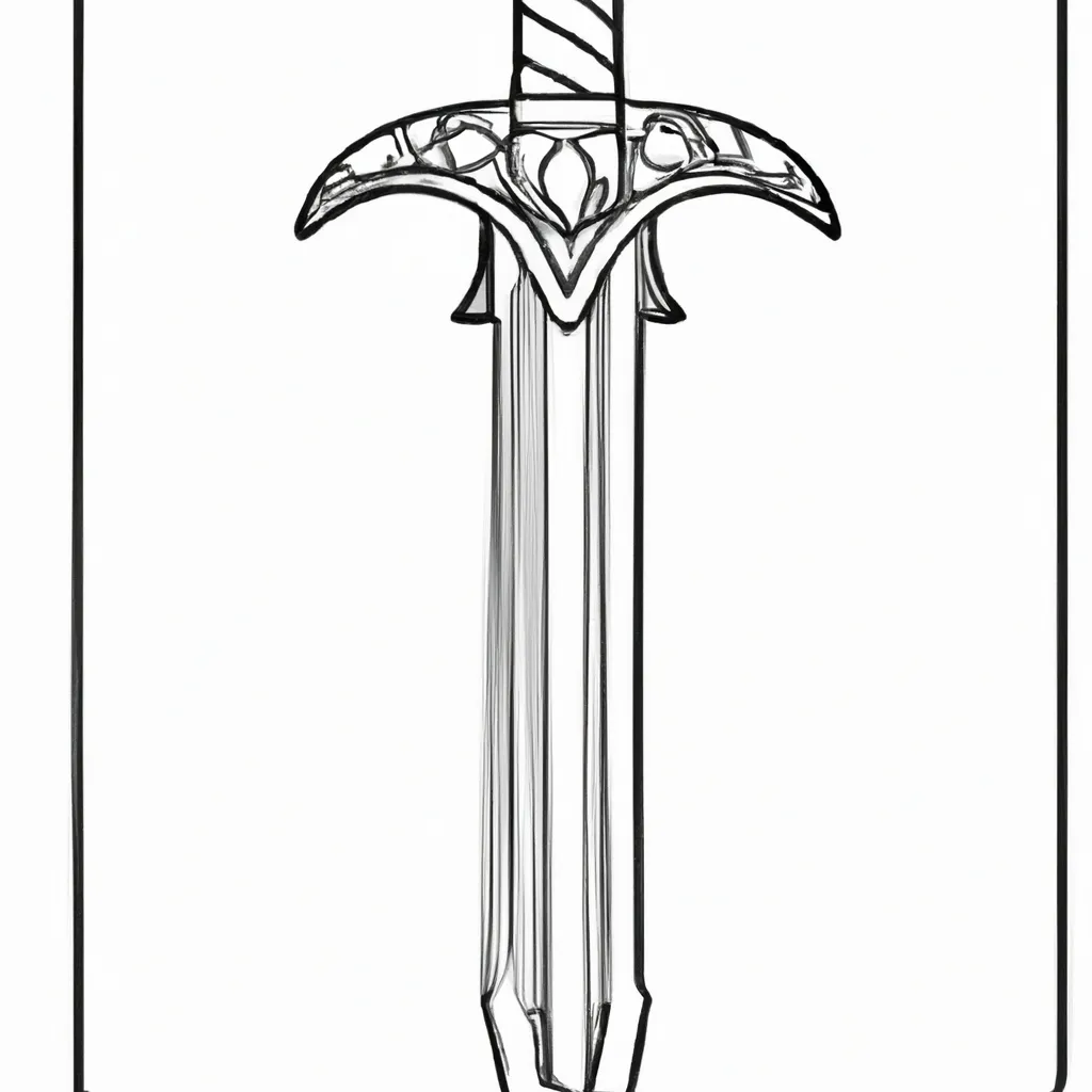 desenho de desenhos espada