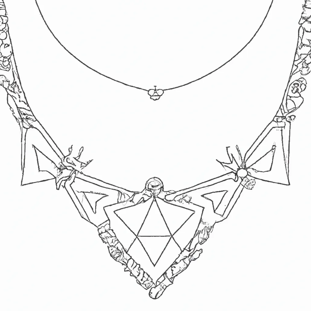 desenho de desenhos gargantilha