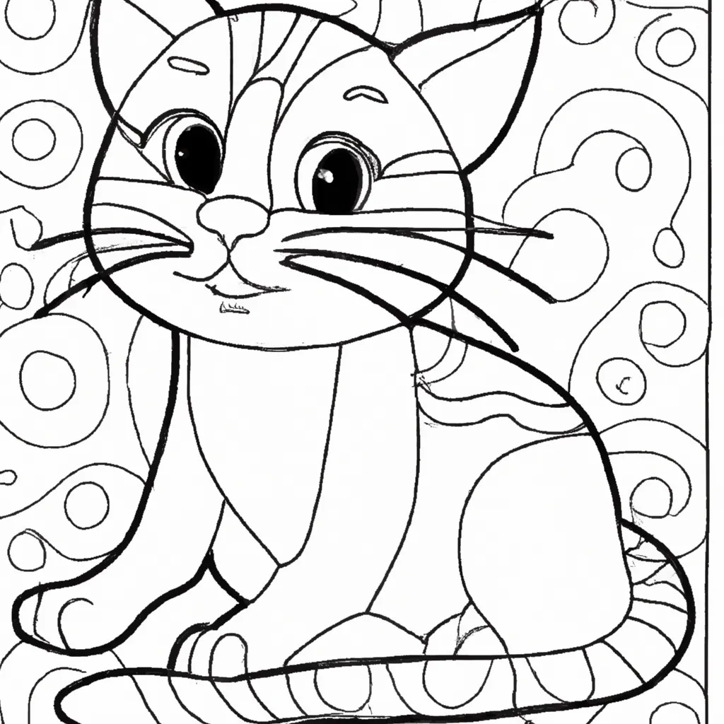 desenho de desenhos gato fofos felinos amigos
