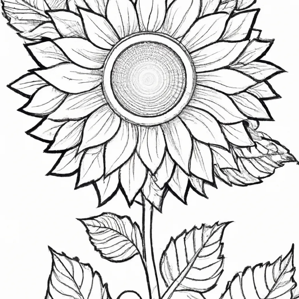 desenho de desenhos girassol flor sol
