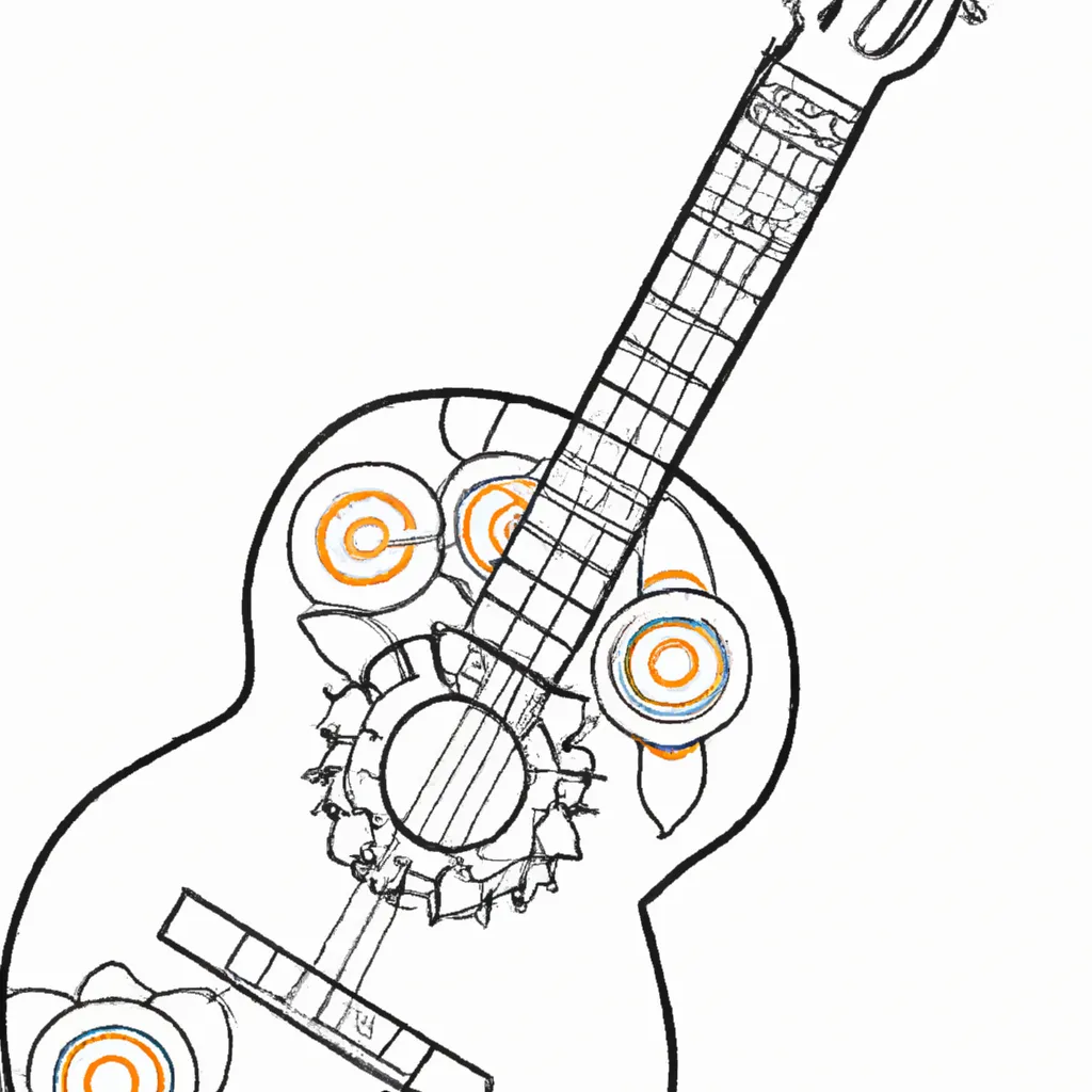 desenho de desenhos guitarra