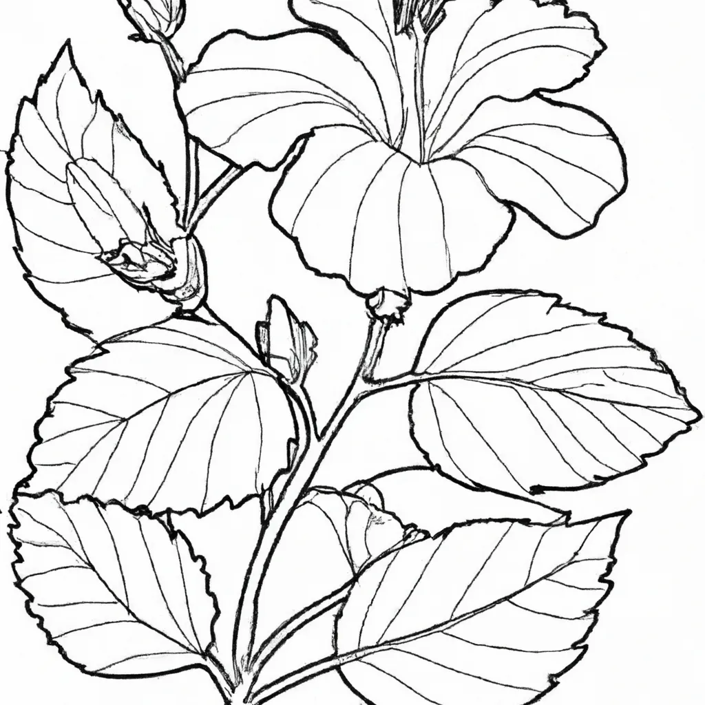 desenho de desenhos hibisco