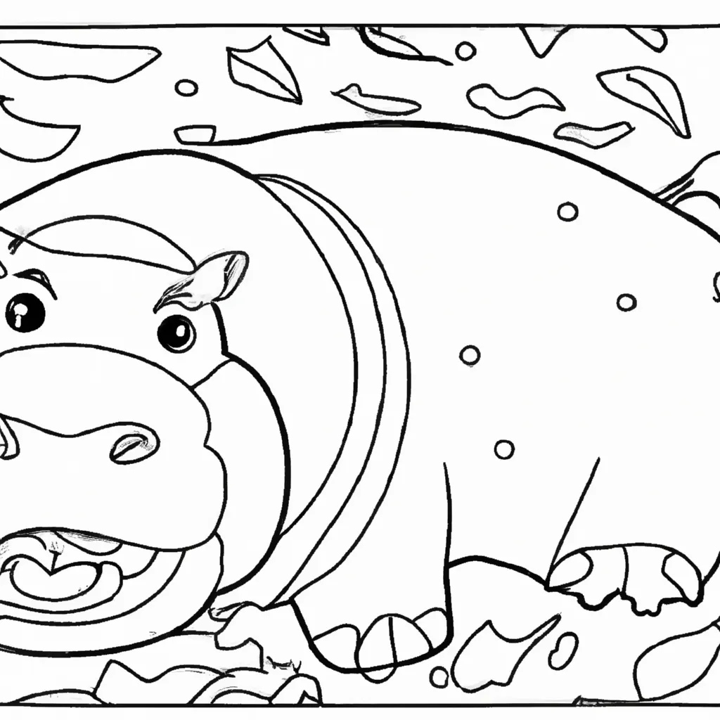 desenho de desenhos hipopotamo