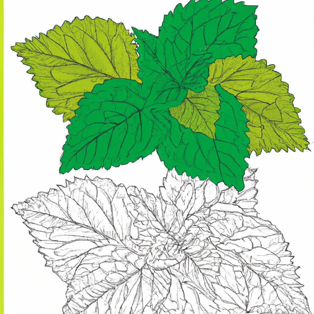 desenho de desenhos hortela arte flor verde
