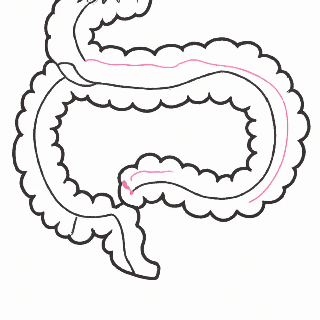desenho de desenhos intestino