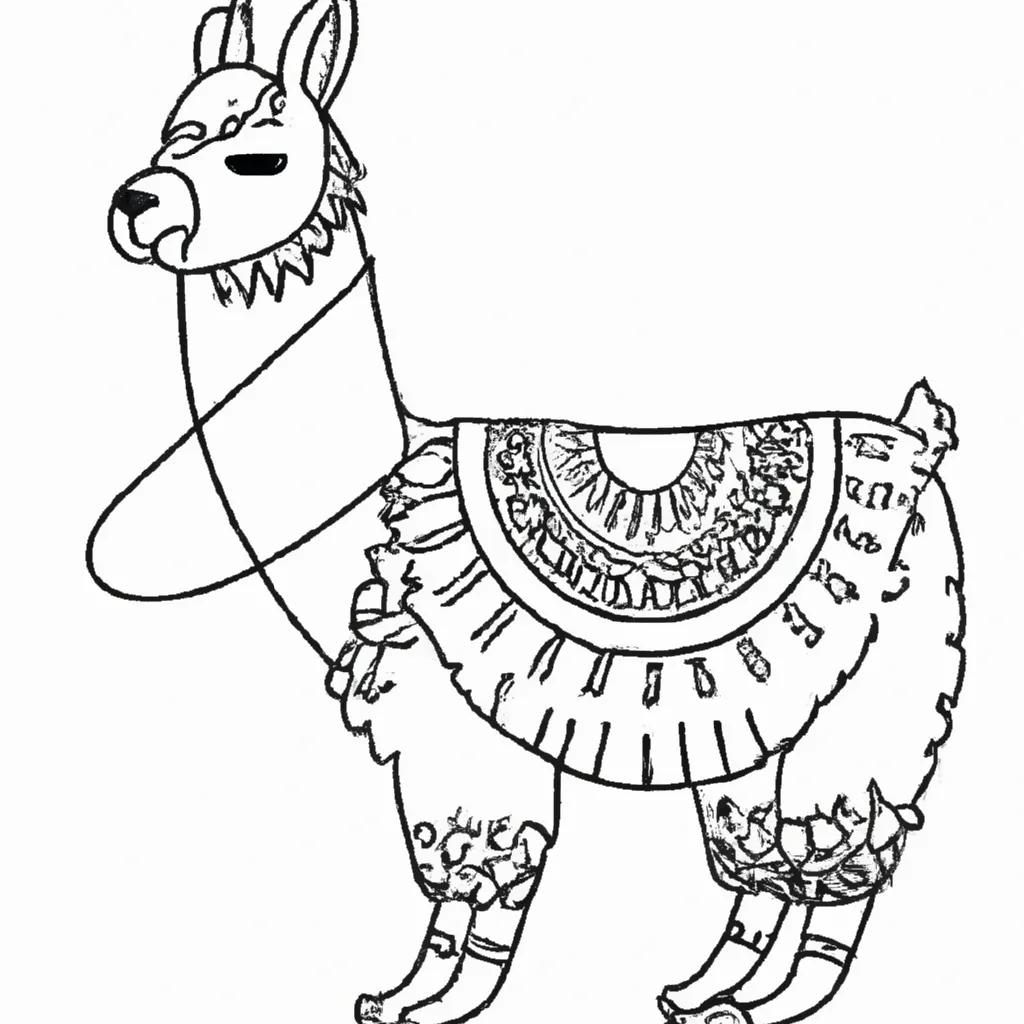 desenho de desenhos lhama