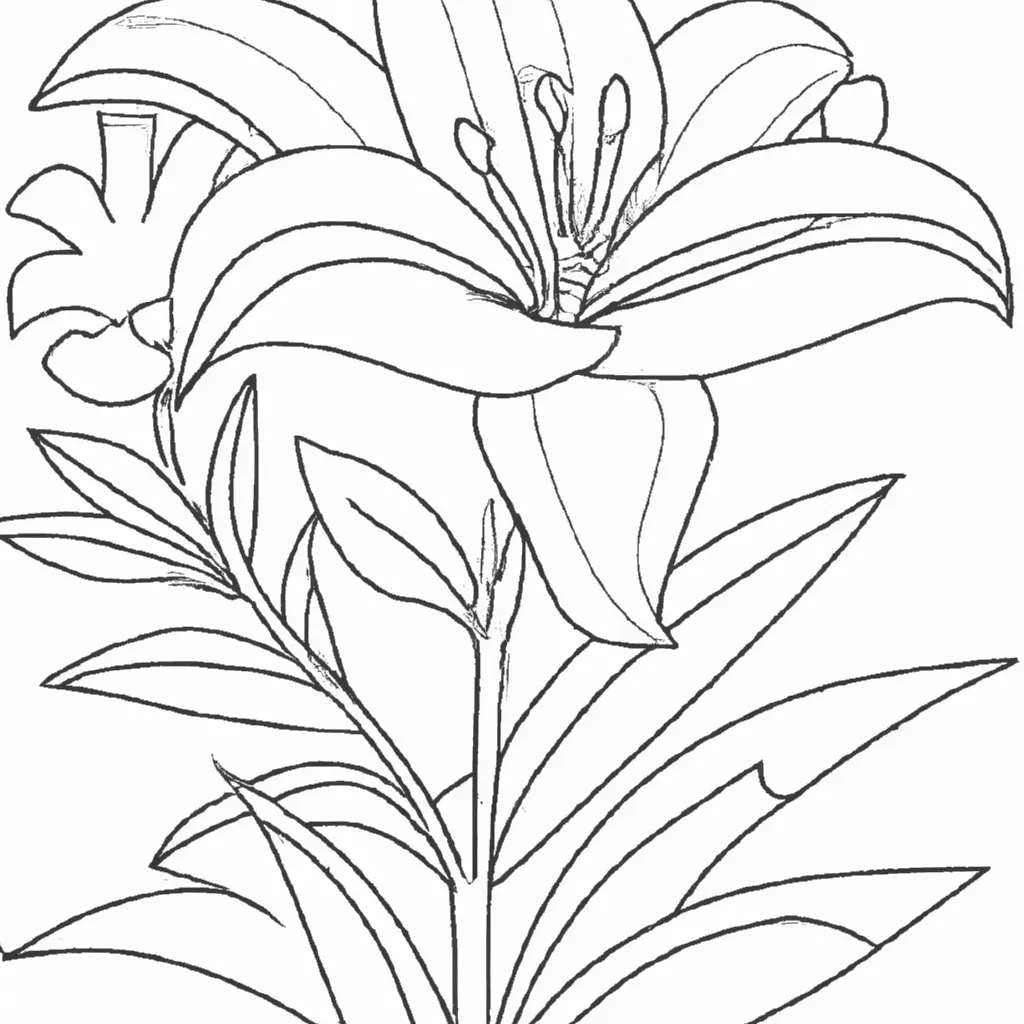 desenho de desenhos lirio