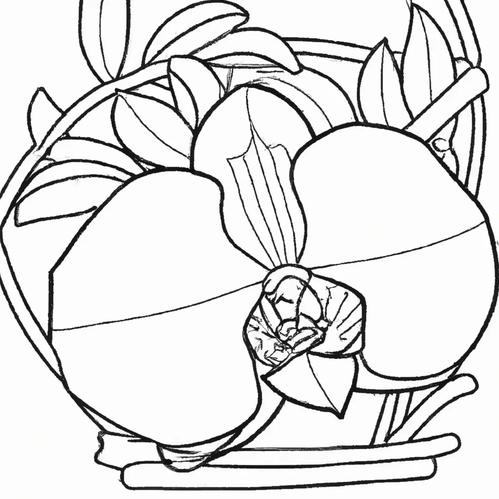 desenho de desenhos orquidea