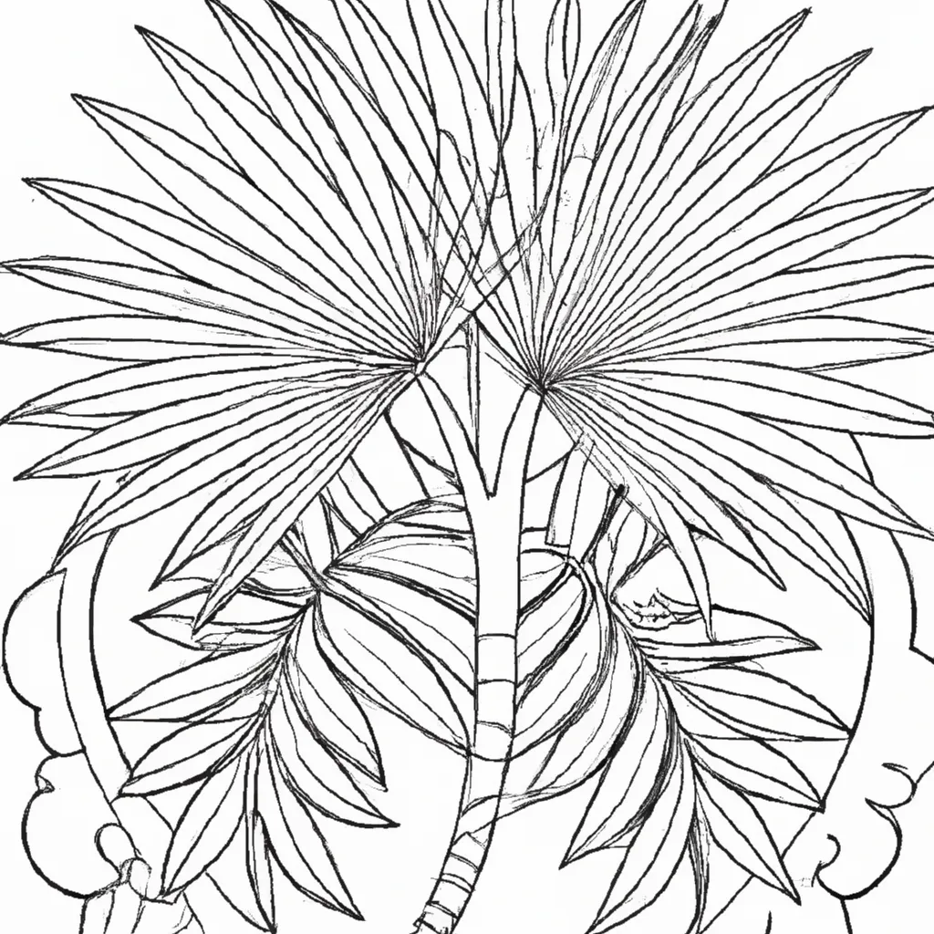 desenho de desenhos palmeira