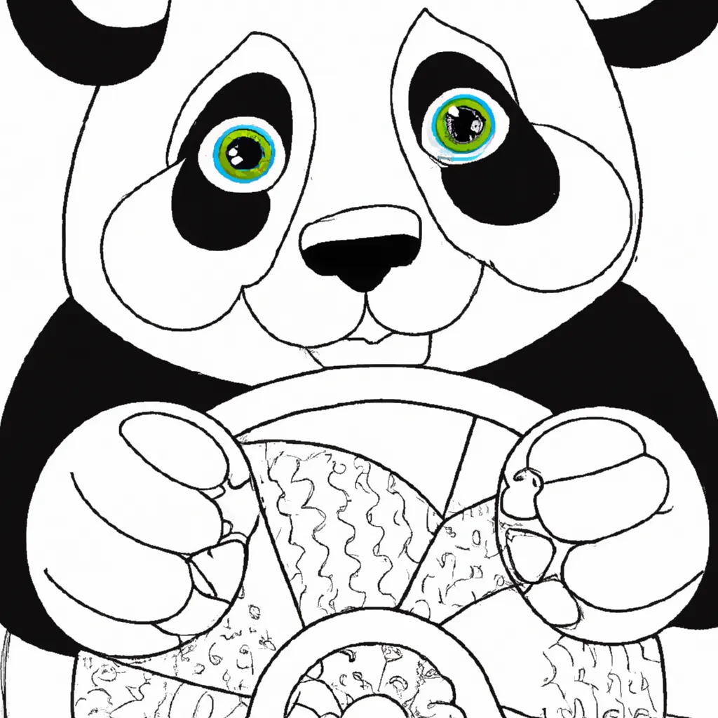desenho de desenhos panda fofos divertidos