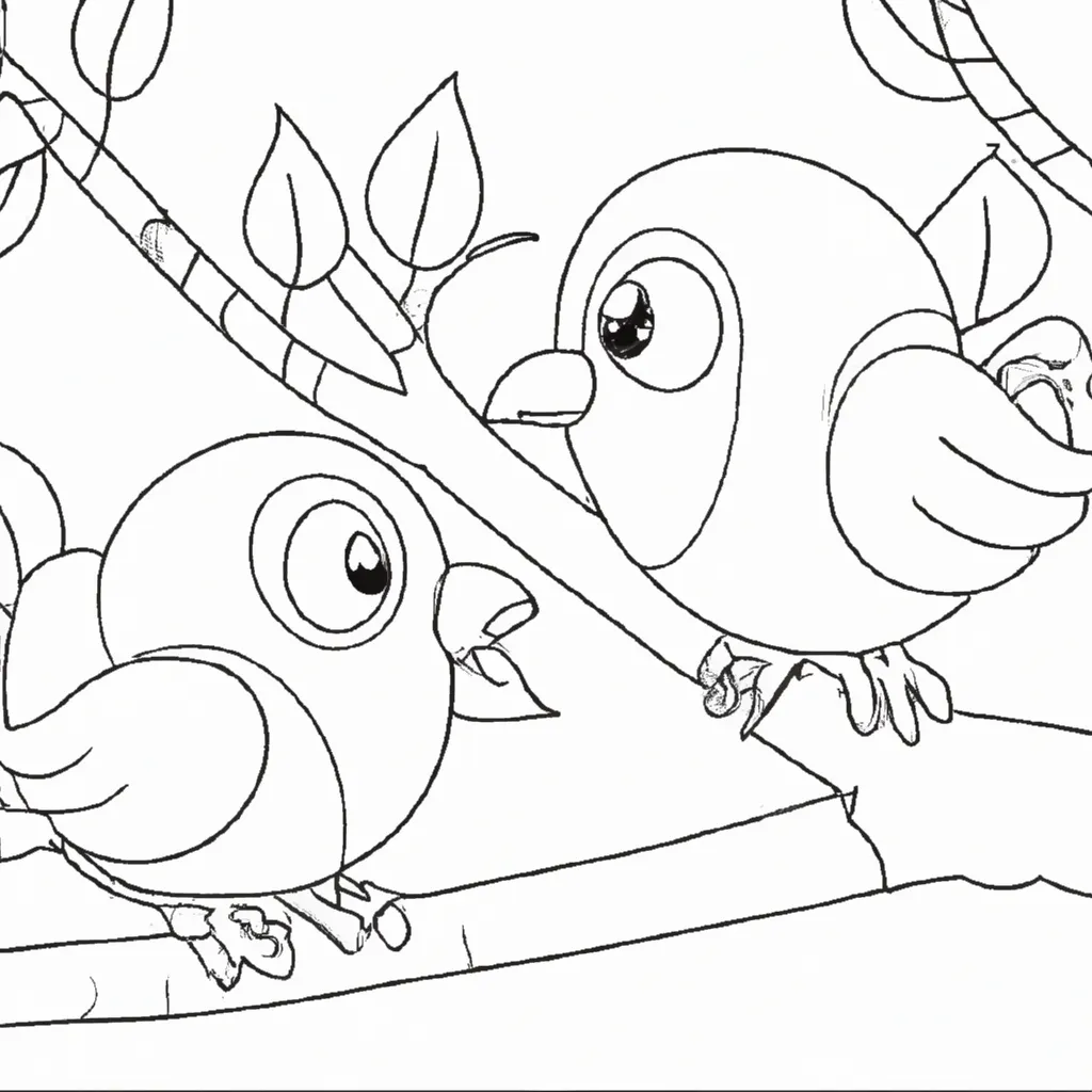 desenho de desenhos passarinhos arte natureza