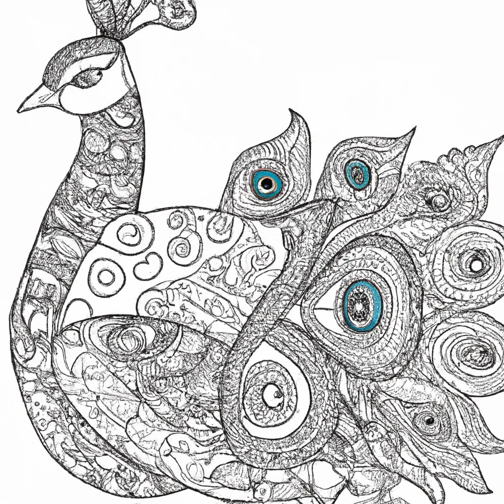 Colorindo o Pavão: Desafio Divertido para Crianças! desenho de desenhos pavao arte bonita colorida