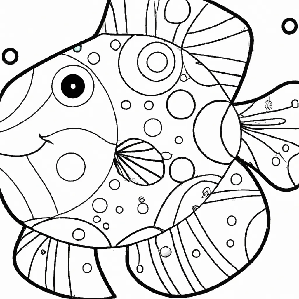 desenho de desenhos peixes infantis