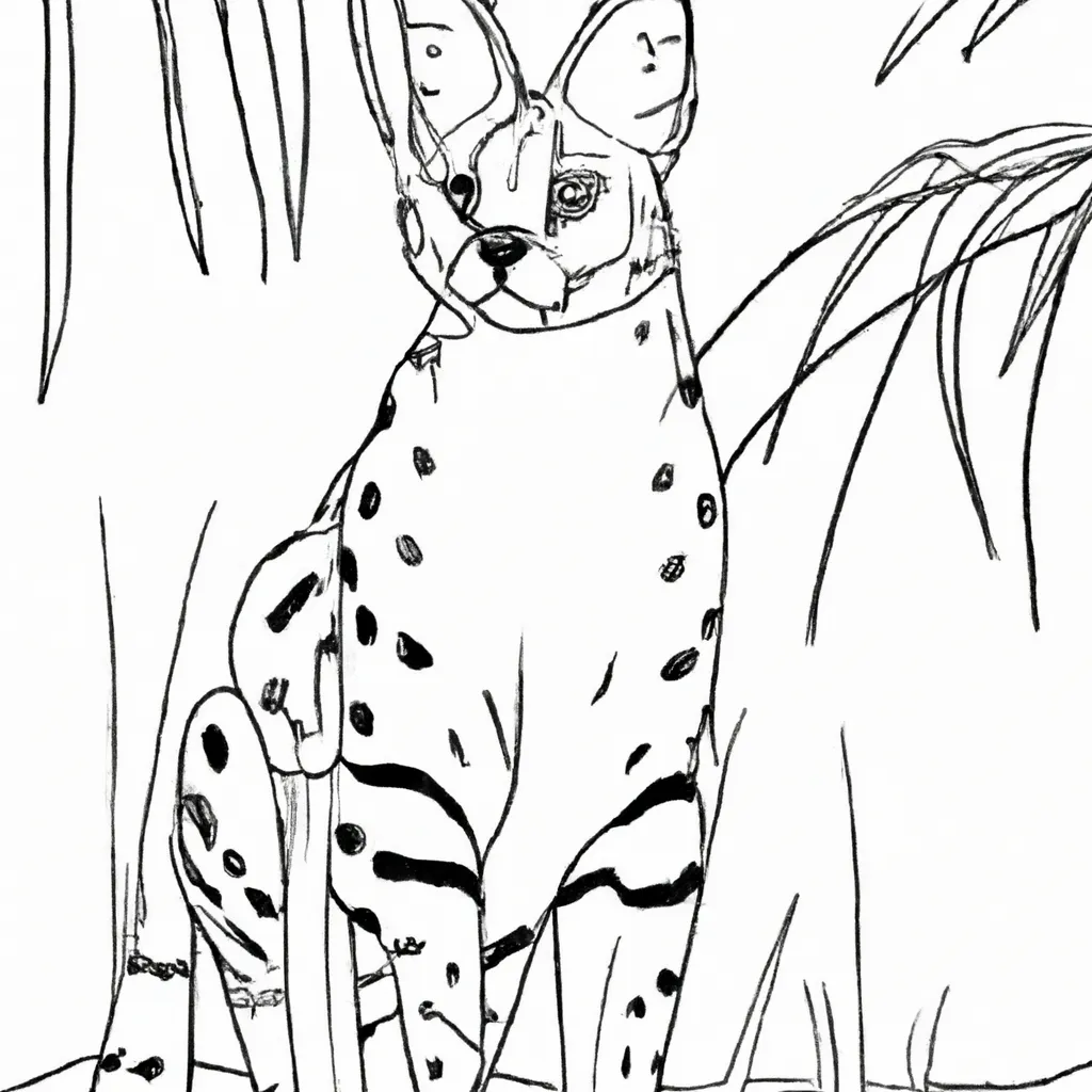 desenho de desenhos serval anime gatinha