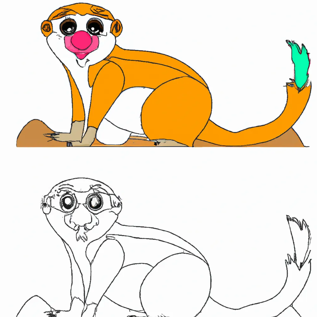 desenho de desenhos suricato