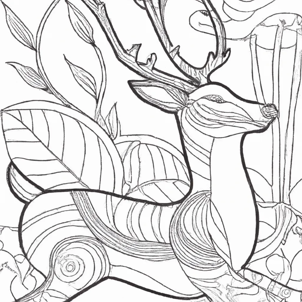 desenho de desenhos veado arte natureza