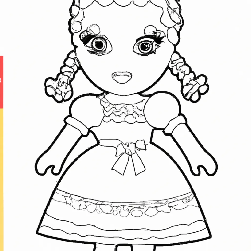 Atividade infantil de boneca desenhos arte criatividade crianca