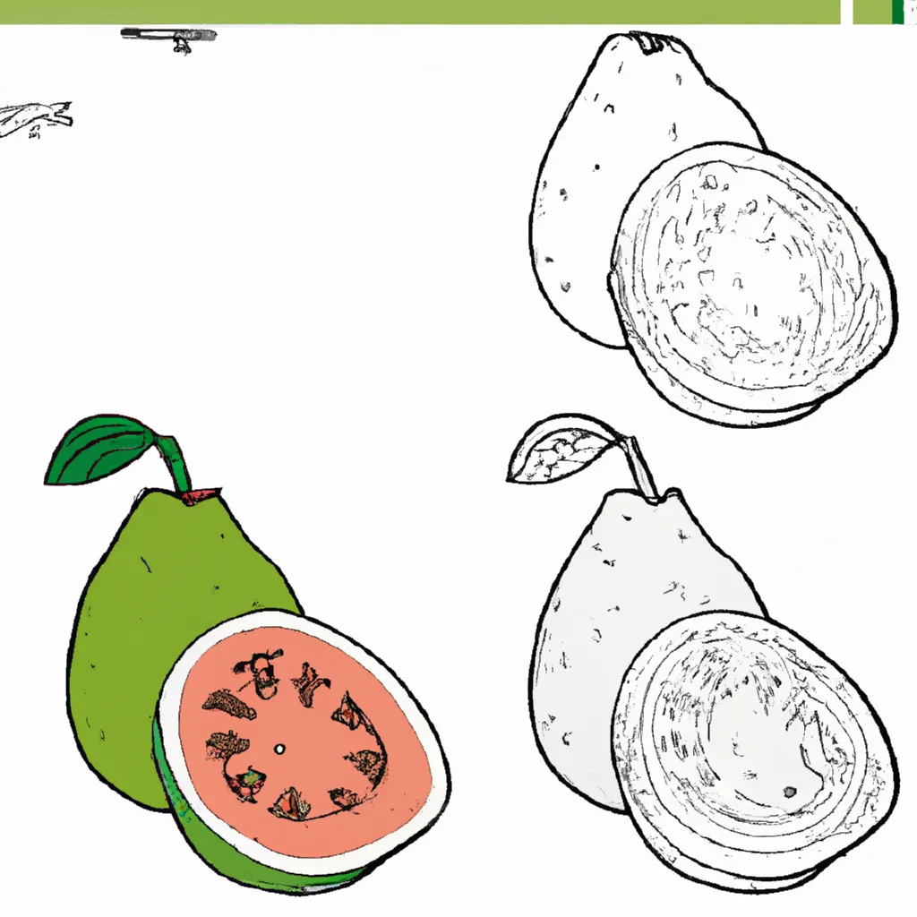 Atividade infantil de desenhe goiaba facil rapido