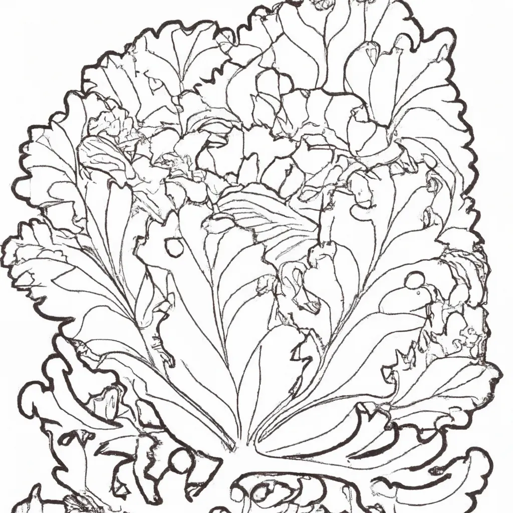 Atividade infantil de desenho couve ilustracoes vegetal arte